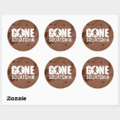 Gone Squatchin  Ronde Sticker (Vel)