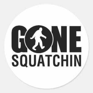 Gone Squatchin Ronde Sticker