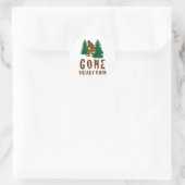 Gone Squatchin Ronde Sticker (Tas)