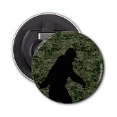Gone Squatchin Silhouette op Digital Camouflage Button Flesopener (Voorkant)
