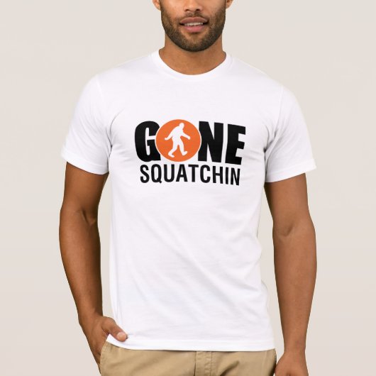 Gone Squatchin Sinaasappel T-shirt (Voorkant)