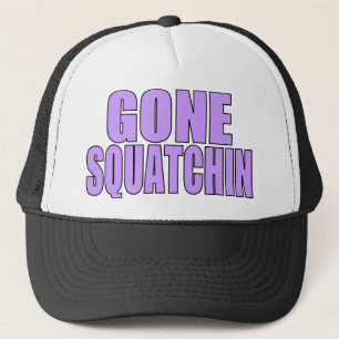 Gone Squatchin Trucker Hat Paarse Logo Pet