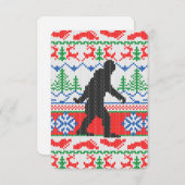 Gone Squatchin Ugly kerstSweater Knit Style Kaart (Voorkant / Achterkant)
