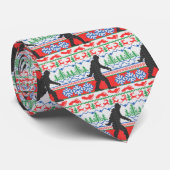 Gone Squatchin Ugly kerstSweater Knit Style Stropdas (Opgerold)