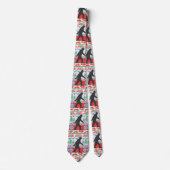 Gone Squatchin Ugly kerstSweater Knit Style Stropdas (Voorkant)