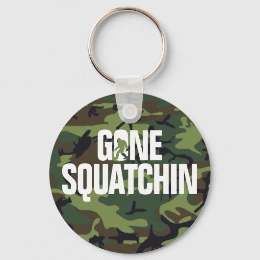 Gone Squatchin - White and Green woth Camo Sleutelhanger (Voorkant)