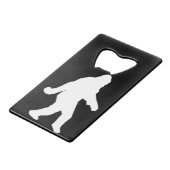 Gone Squatchin White Silhouette Kredietkaart Flessenopener (Achterkant Gekanteld)