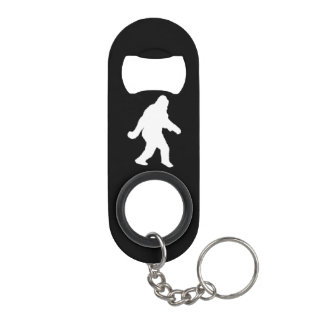 Gone Squatchin White Silhouette Sleutelhanger Flessenopener