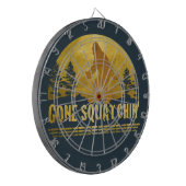 Gone Squatchin' ( zonsondergang) Dartbord (Voorkant Links)