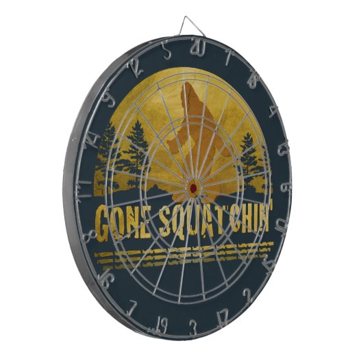 Gone Squatchin' ( zonsondergang) Dartbord (Voorkant Links)