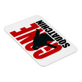 Gone Squatchin - Zwart en Rood Magneet (Rechterzijde)