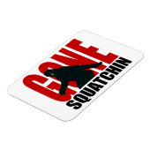 Gone Squatchin - Zwart en Rood Magneet (Linkerzijde)