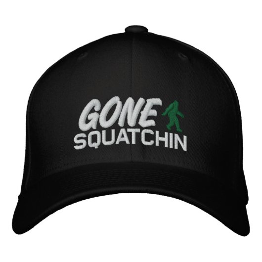 Gone Squatchin - zwart wit en groen Pet (Voorkant)
