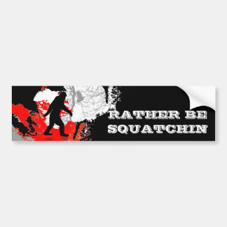 Gone Squatchin, zwarte bigfoot Bumpersticker