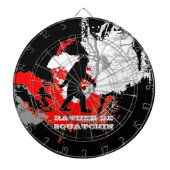 Gone Squatchin, zwarte bigfoot Dartbord (Voorkant)