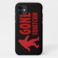 Gone squatching bigfoot rouge noir iphone 5 coque