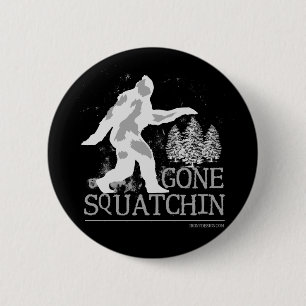 Gone Squatching Funny Sasquatch Ronde Button 5,7 Cm