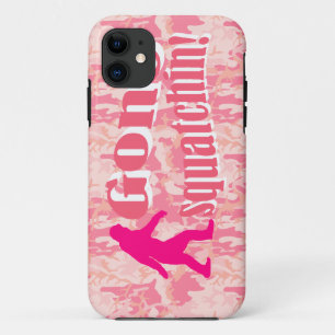 Gone Squatching op roze camouflage iPhone 11 Hoesje