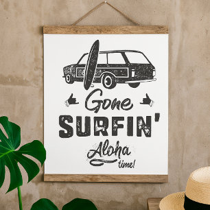 Gone Surfing Aloha Time Poster