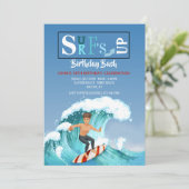 Gone Surfing Invitation Kaart (Staand voorkant)