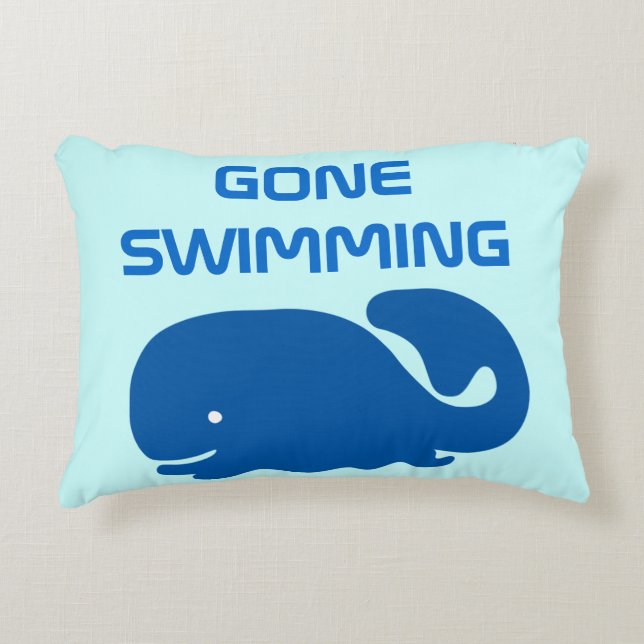 Gone Swimming Decoratief Kussen (Voorkant)
