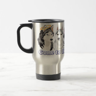 Gone to Snow Dogs Travel Mug Reisbeker