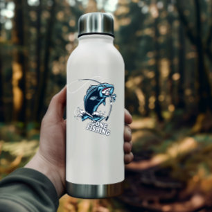 Gone Vissen Bass Blue Sticker   Afgesneden Sticker