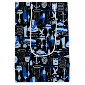 Gone Vissen Blue Pattern Medium Cadeauzakje (Achterkant)