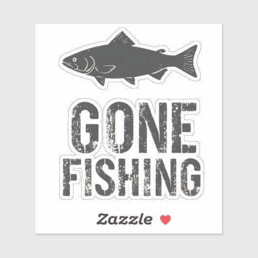 Gone Vissen Design Sticker (Vel)