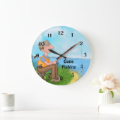 Gone Vissen Fisherman Grote Klok (Huis)