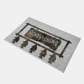 Gone Vissen Sign Mat, Fisherman Gift Deurmat (Schuin)