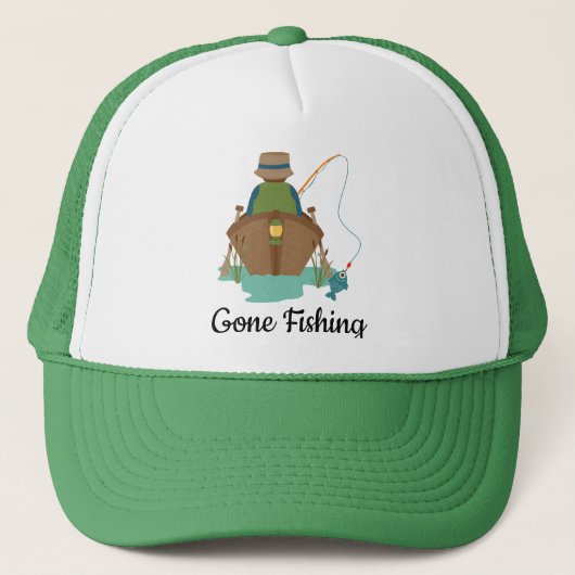 Gone Vissen Trucker Hat Pet (Voorkant)