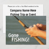 Gone Vist! Bedrijf Vist uitnodiging (Voorkant / Achterkant)