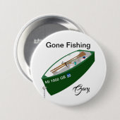 Gone Vist Fisherman Vist Camp Button Pin. (Voorkant /achterkant)