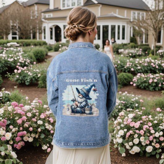 Gone Vist Gnome Vrouwen Denim Jas Denim Jacket (Huwelijk Achterkant)
