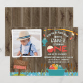 Gone Vist ovisch één 1e verjaardag uitnodiging (Voorkant / Achterkant)