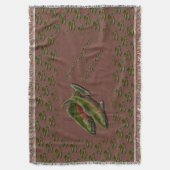 Gone Vist Throw Blanket Coho Salmon Fish Gift Deken (Voorkant Verticaal)