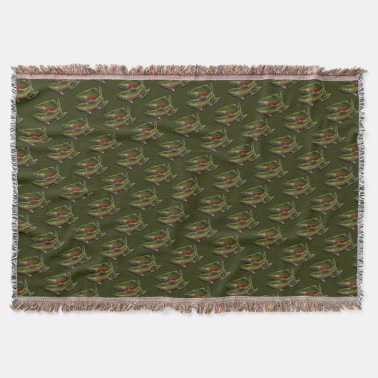 Gone Vist Throw Blanket Coho Salmon Fish Gift Deken (Voorkant)
