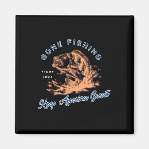 Gone Vist Trump 2024 Funny Sport Vissen Hob Magneet