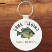 Gone Viste Sunfish Moderne Fisherman Cute Sleutelhanger (Voorkant)