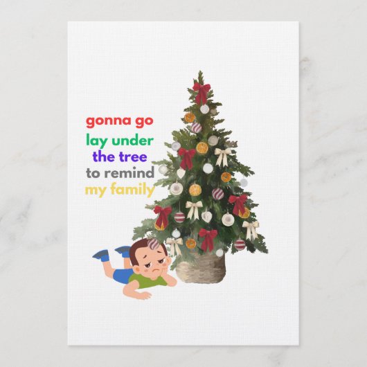 Gonna Go Lay Under The Tree to Remind My Family Kaart (Voorkant)