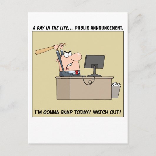 Gonna Snap (Angry Worker) Briefkaart (Voorkant)