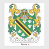 Gonzalez Family Crest Sticker (Vel)