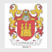 Gonzalez Family Crest Sticker (Vel)