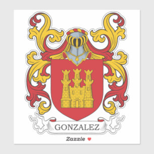 Gonzalez Family Crest Sticker