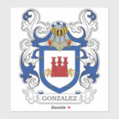 Gonzalez Family Crest Sticker (Vel)
