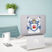Gonzalez Family Crest Sticker (Laptop op bureau)