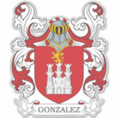 Gonzalez Family Crest Sticker (Voorkant)