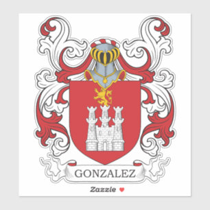 Gonzalez Family Crest Sticker