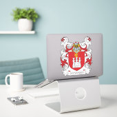 Gonzalez Family Crest Sticker (Laptop op bureau)